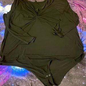 Torrid Knit Twist Front Bodysuit size 28 5 NWT